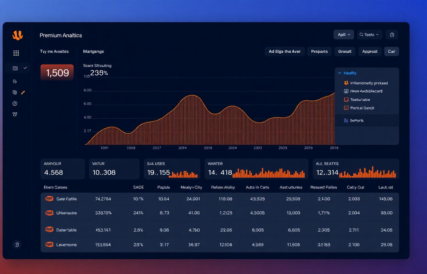 Analytics dashboard